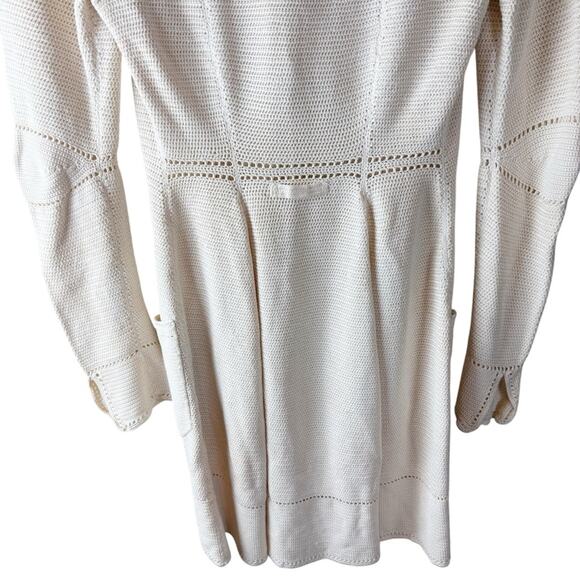 Intoca. Women’s Cream Cardigan Long Silk Pockets Sz‎ 1 - Picture 10 of 12